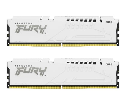Pamięć RAM DDR5 Kingston FURY 32GB (2x16GB) 5200MHz CL40 Beast White XMP